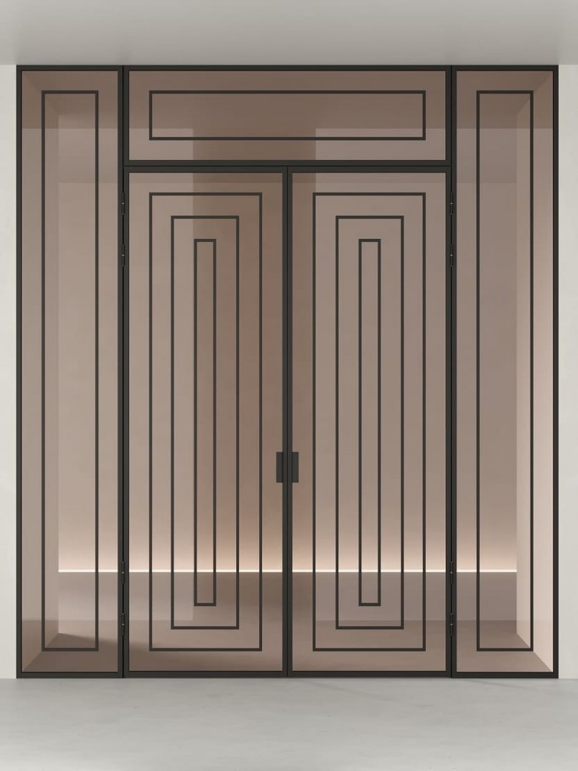 Распашная алюминиевая перегородка HOLZDOORS Minoli MNL19