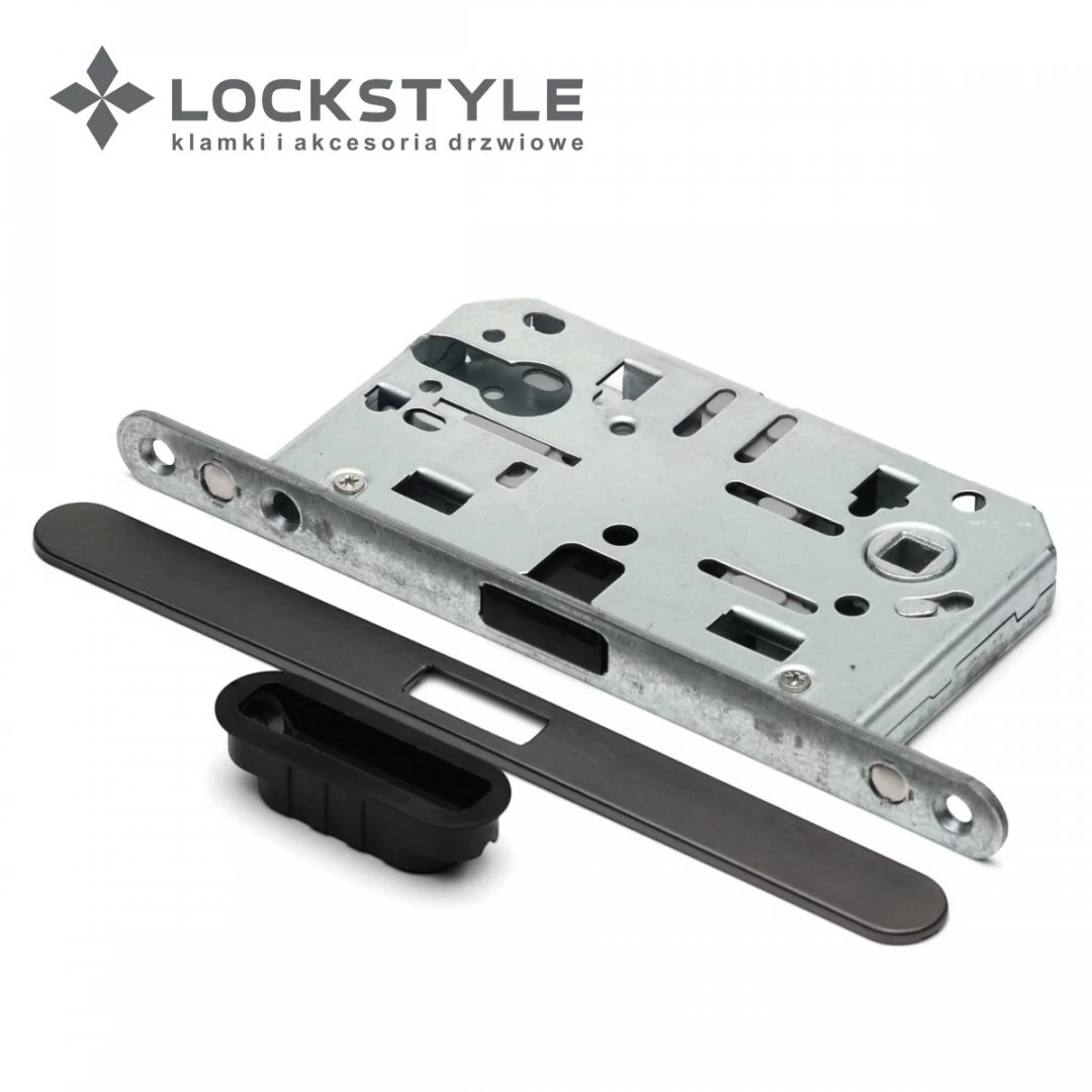 Замок под ключевой цилиндр с магнит-язычком LOCKSTYLE М412C с лицевой планкой (тип AGB) (с ответной