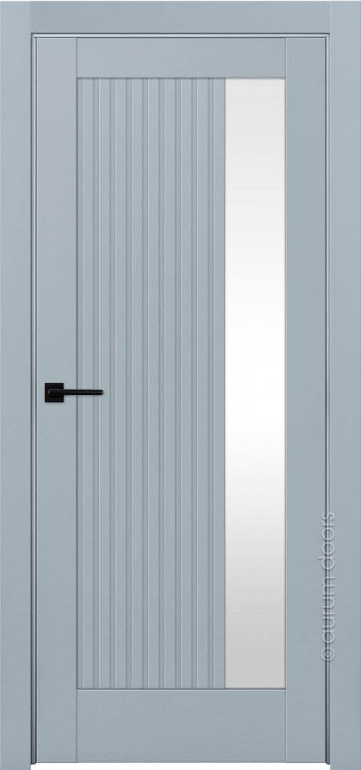 Дверь межкомнатная AURUMDOORS Nickel Ni6 (Deep Blue [+]  / стекло: сатинат)