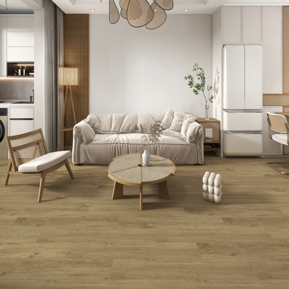 Плитка ПВХ-кварцвинил STRONG STEP Янтарь Comfort 1220х181х4,2 (2,208м2), 4V фаска