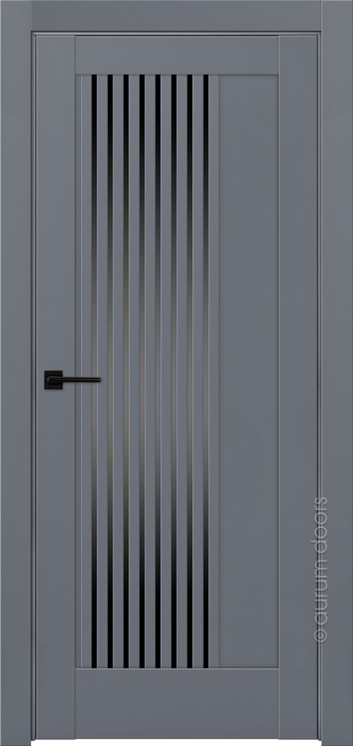 Дверь межкомнатная AURUMDOORS Nickel Ni9 (Антрацит [+]  / стекло: сатинат графит)