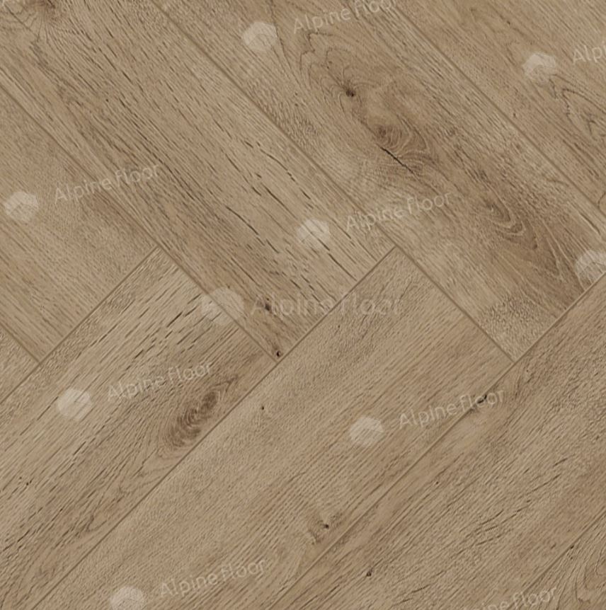 Ламинат Alpine Floor Дуб Прованс LF102-7 Herringbone 8 606х101х8 (2,203м2), защелка (Click), 4V фаск
