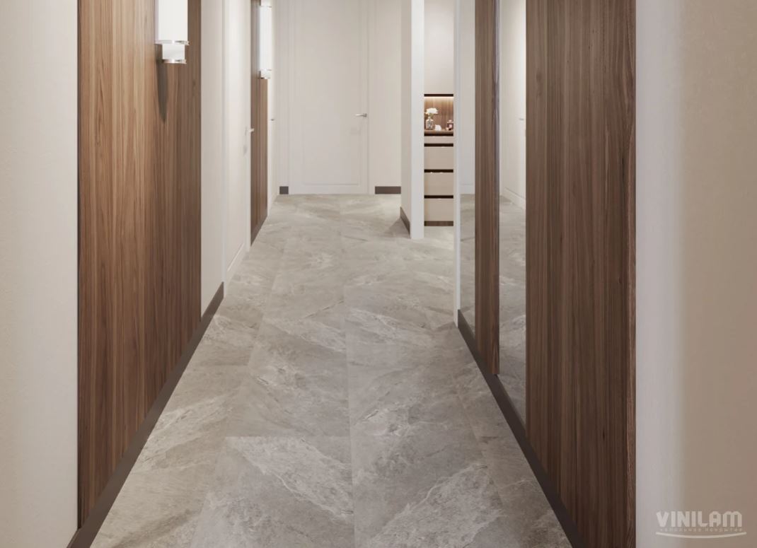 Плитка ПВХ клеевая VINILAM Тосканский Камень Ceramo Stone Glue 950х475х2,5 (4,513м2), 4V микро-фаска