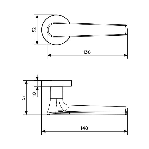Ручка дверная Sillur Escudo на круглой розетке