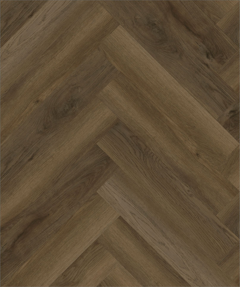 Плитка ПВХ-кварцвинил STRONG STEP Пекан IDEAL Анг. елочка 630х126х2,5 (3,016м2), 4V фаска