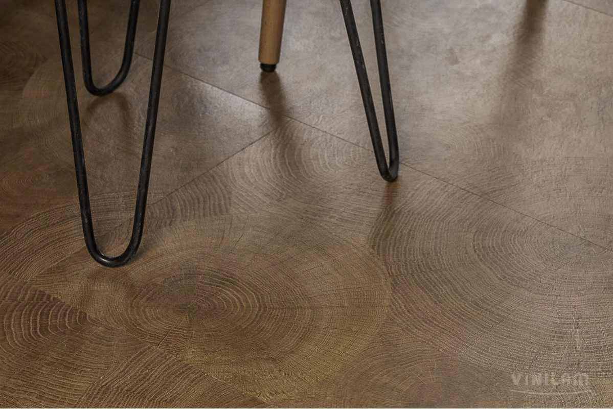 Плитка ПВХ клеевая VINILAM Дуб Натуральный Ceramo Stone Glue 950х480х2,5 (4,56м2), 4V микро-фаска
