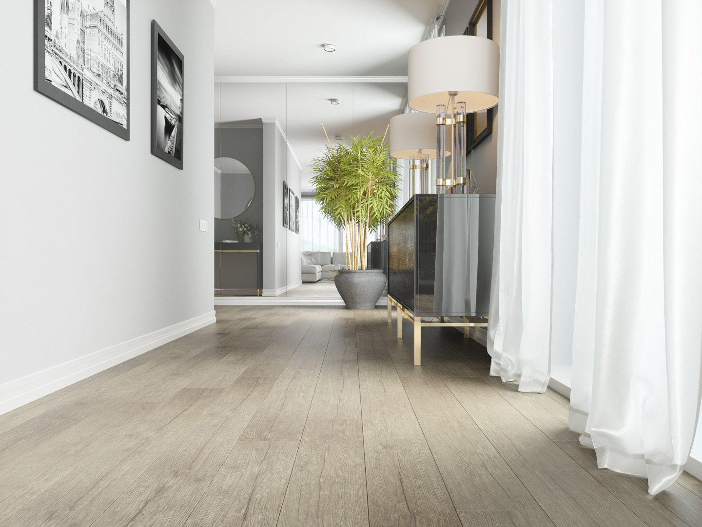 Плитка ПВХ клеевая Decoria Дуб Ричи Office Tile 950х184х2,5 (4,02м2), без фаски