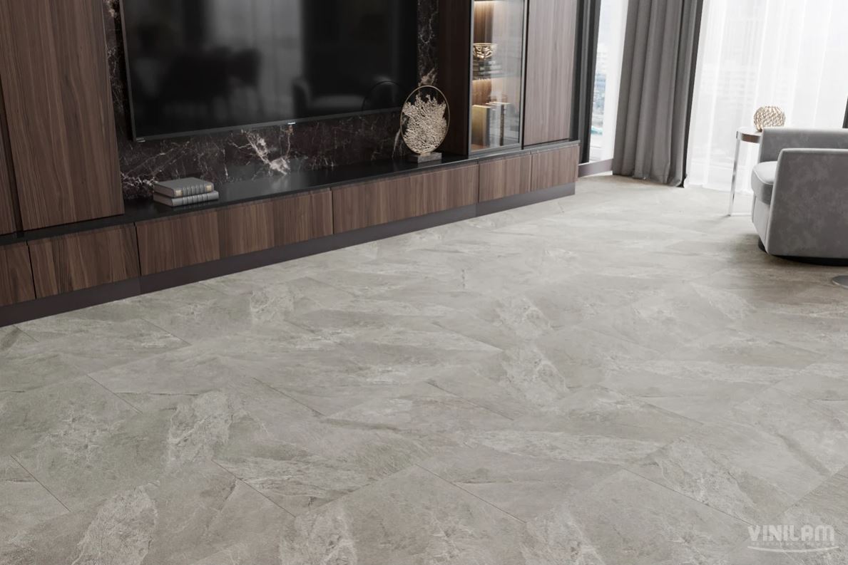 Плитка ПВХ клеевая VINILAM Тосканский Камень Ceramo Stone Glue 950х475х2,5 (4,513м2), 4V микро-фаска