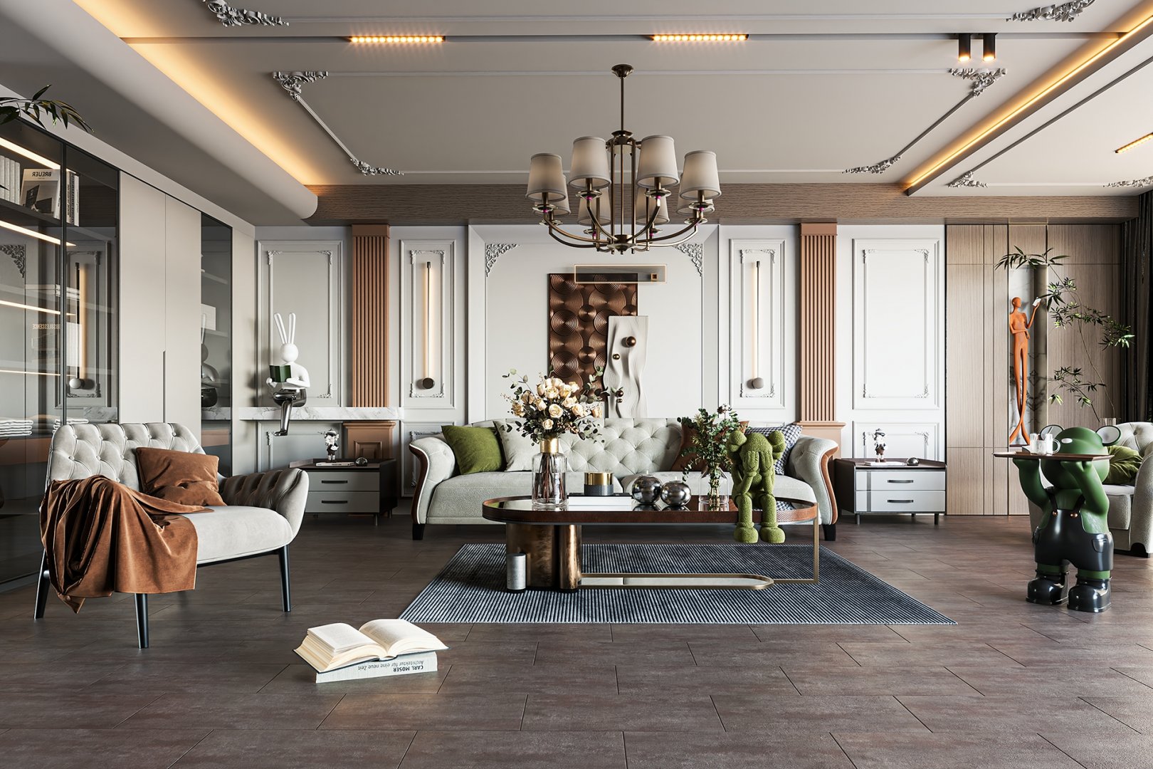 Плитка ПВХ клеевая Damy Floor Арарат Ascent 912,4х455,2х2,5 (4,15м2), 4V фаска