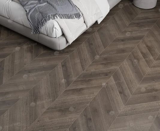 Плитка ПВХ замковая Alpine Floor Дуб Антарес ECO 18-9 Chevron Alpine 600х127х5 (1,676м2), 4V фаска