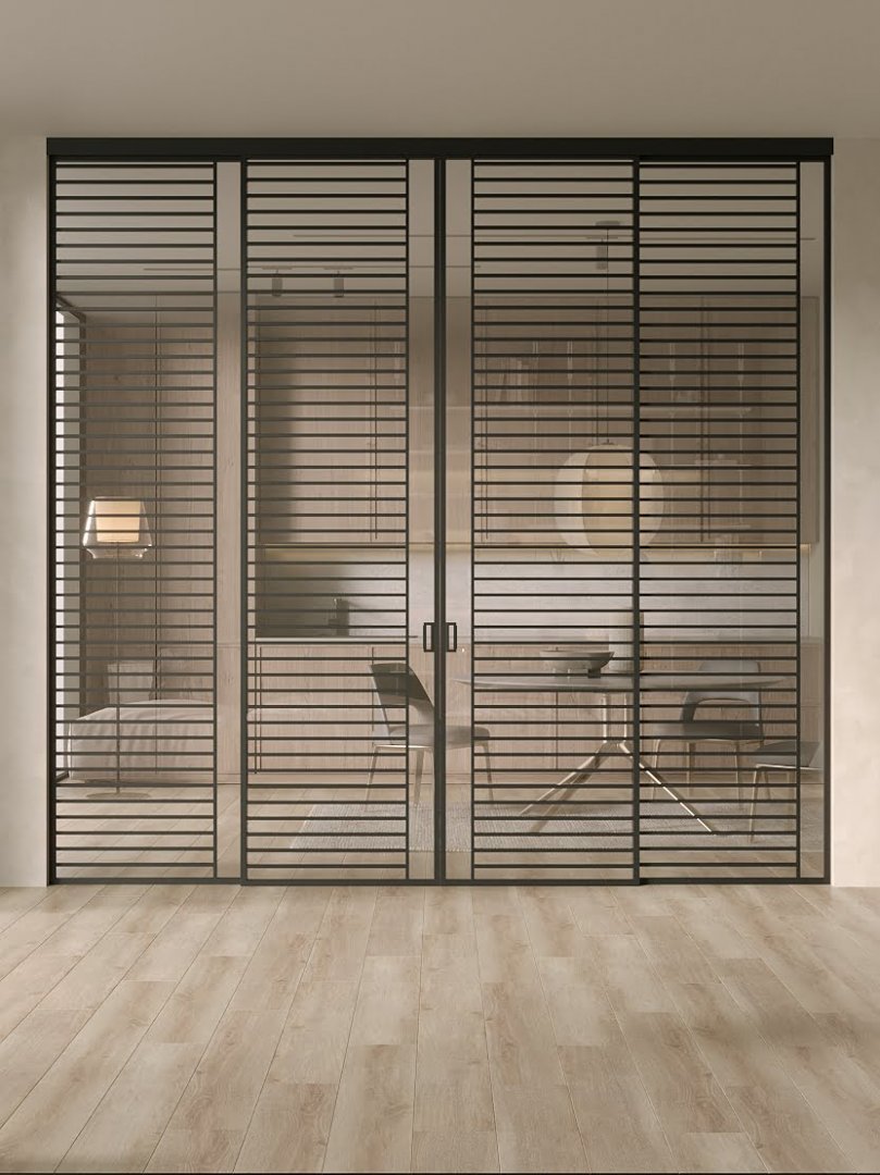 Раздвижная алюминиевая перегородка HOLZDOORS Minoli Split MNL11