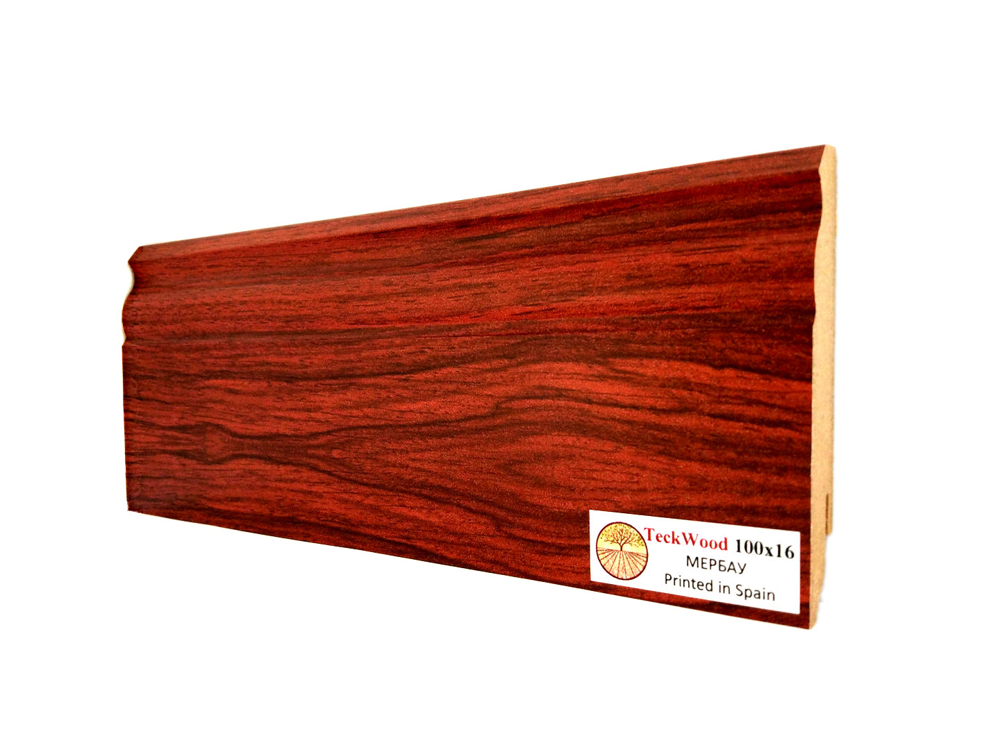 Плинтус ламинированный Teckwood "В цвет" фигурный 2150х100х16