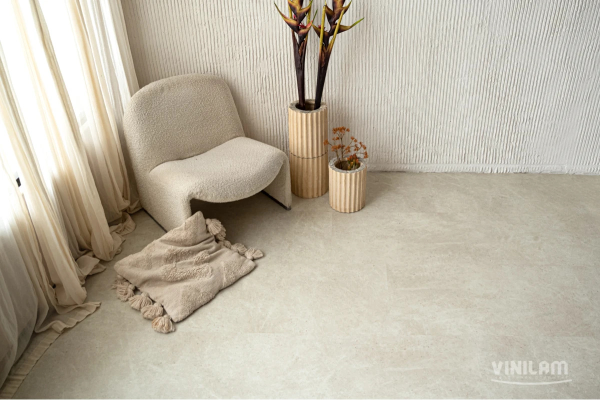 Плитка ПВХ клеевая VINILAM Тихая бухта Ceramo Stone Glue 950х480х2,5 (4,513м2), 4V микро-фаска