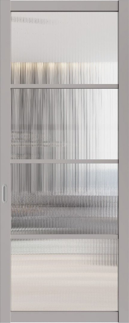 Раздвижная перегородка HOLZDOORS Aura П7 (Макиато [2]  / стекло: рифленное прозрачное закален. 5мм)