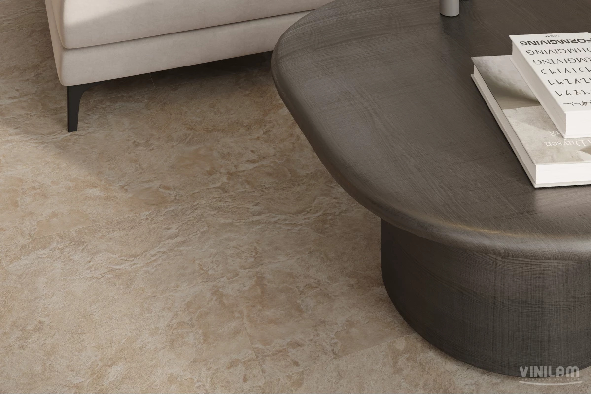 Плитка ПВХ клеевая VINILAM Аравийский Камень Ceramo Stone Glue 950х480х2,5 (4,56м2), 4V микро-фаска
