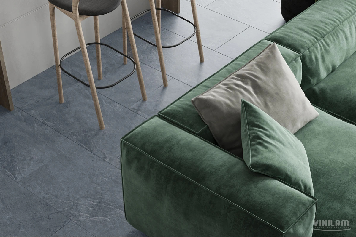 Плитка ПВХ клеевая VINILAM Мальтийский Базальт Ceramo Stone Glue 950х475х2,5 (4,513м2), 4V микро-фас