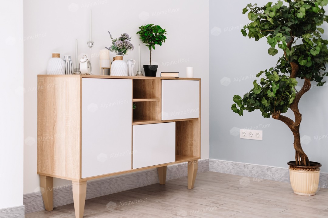 Плинтус ламинированный Alpine Floor Ясень норд Rico 80 прямой сглаженный 2200х80х20