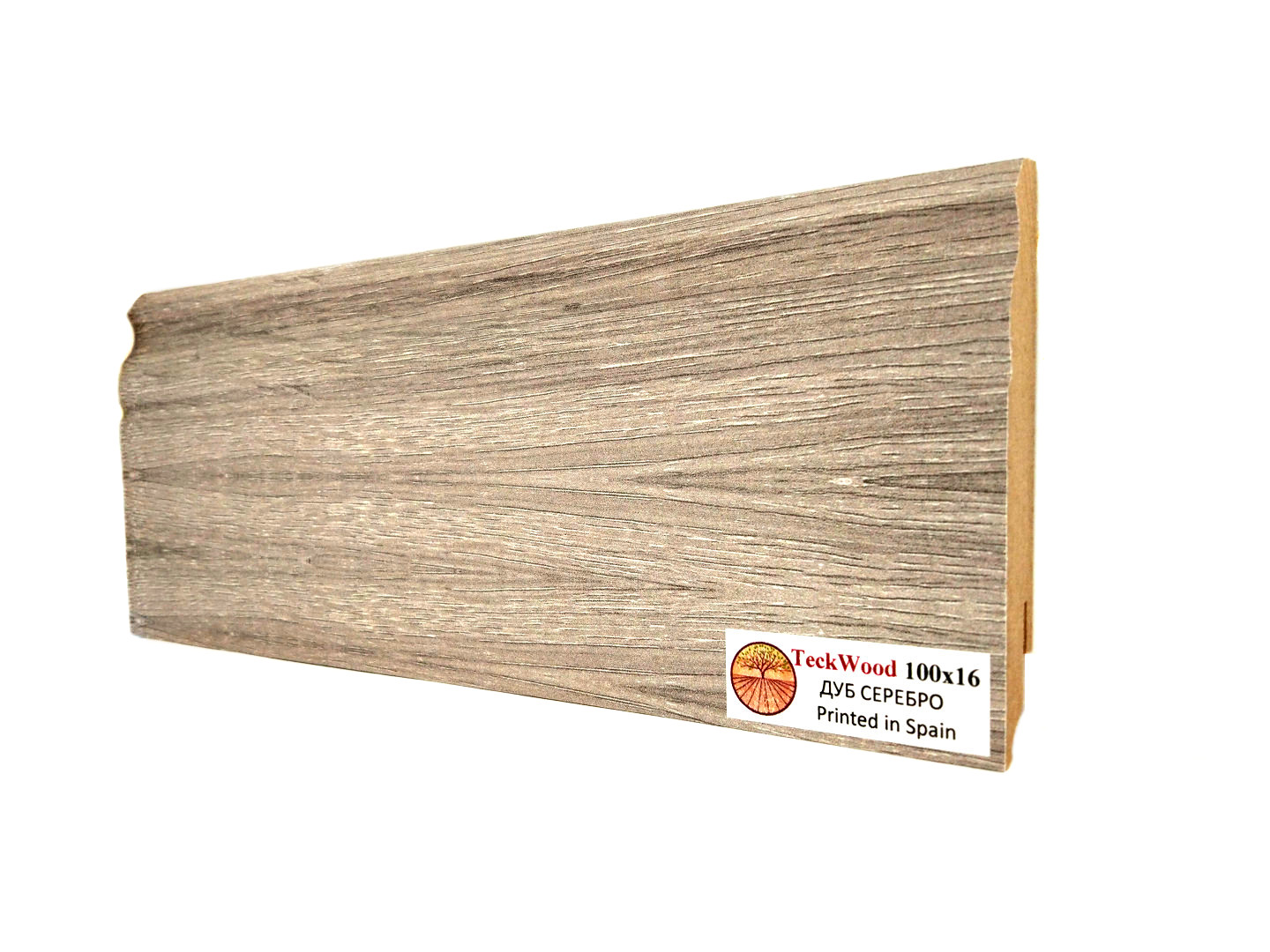 Плинтус ламинированный Teckwood "В цвет" фигурный 2150х100х16