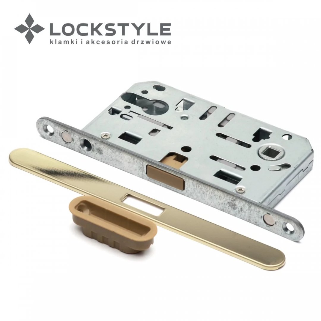Замок под ключевой цилиндр с магнит-язычком LOCKSTYLE М412C с лицевой планкой (тип AGB) (с ответной