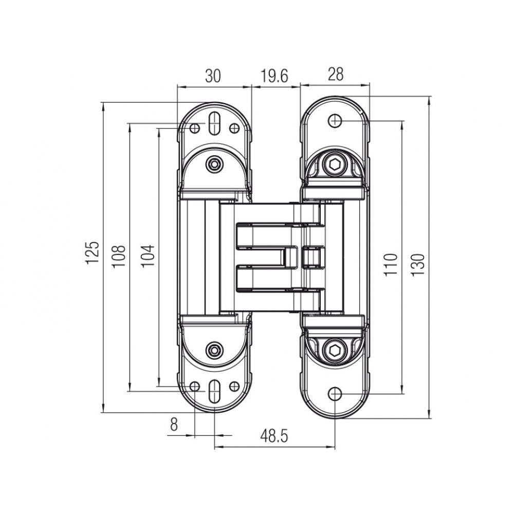 Петля дверная скрытая Krona-Koblenz K6360/38