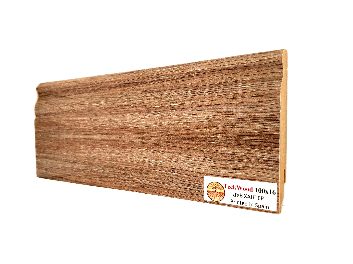 Плинтус ламинированный Teckwood "В цвет" фигурный 2150х100х16