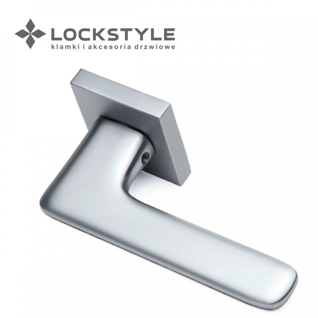 Ручка дверная LOCKSTYLE Nix ZN на квадратной розетке (хром мат)