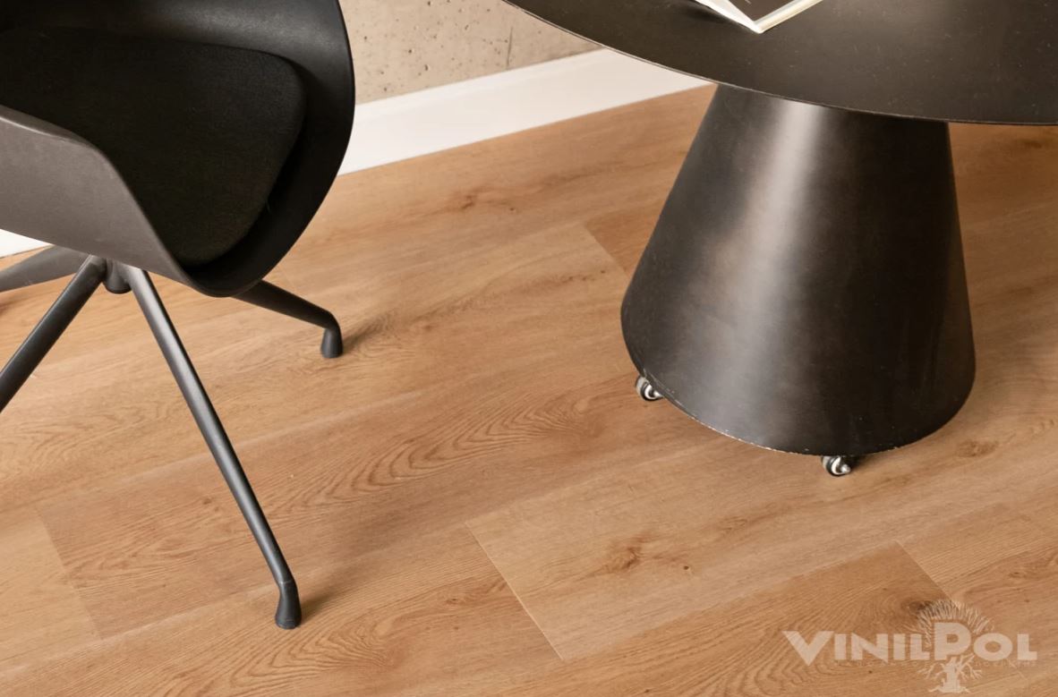 Плитка ПВХ клеевая VINILPOL Дуб Верона LVT Glue 1219,6х228,6х2 (4,459м2), 4V фаска