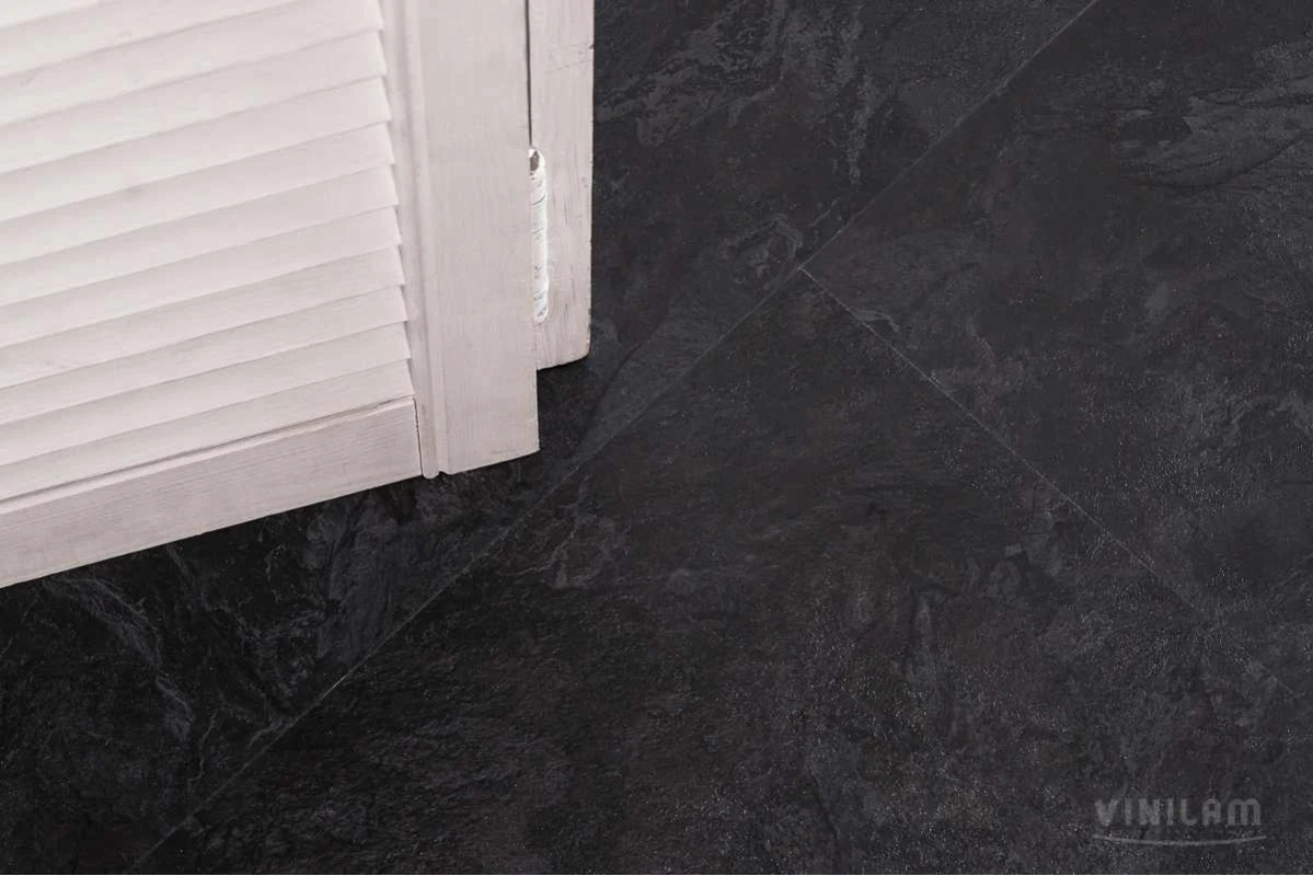 Ламинат SPC замковой VINILAM Сланцевый Черный Ceramo Stone 940х470х8 (2,65м2), с подложкой, 4V микро