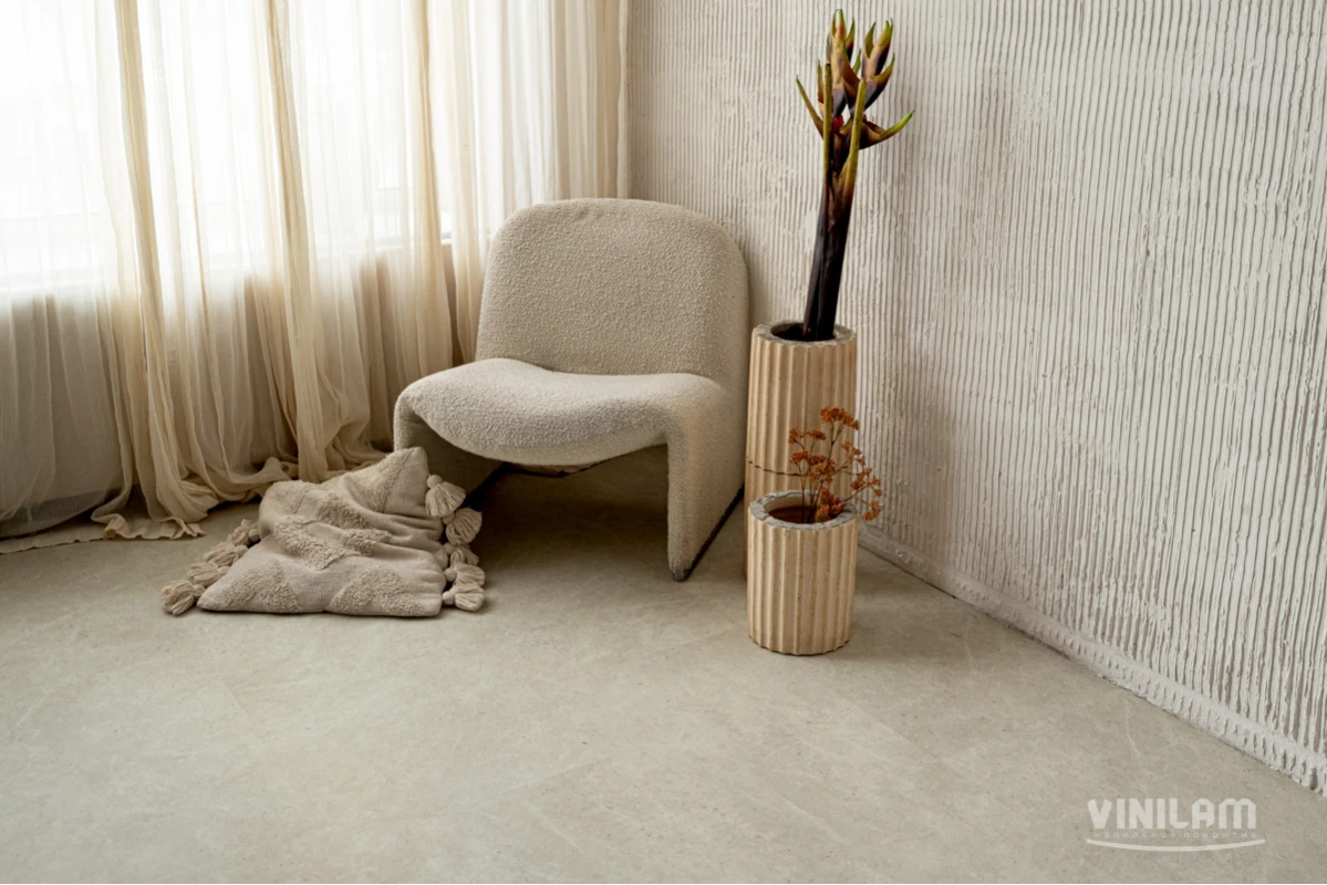 Плитка ПВХ клеевая VINILAM Тихая бухта Ceramo Stone Glue 950х480х2,5 (4,513м2), 4V микро-фаска