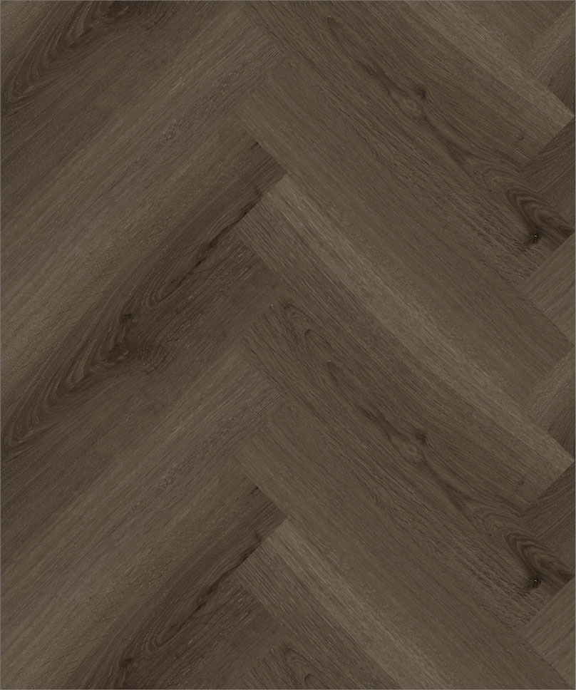 Плитка ПВХ-кварцвинил STRONG STEP Махагон IDEAL Анг. елочка 630х126х5 (1,588м2), 4V фаска