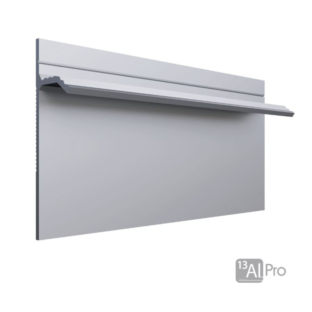 Плинтус алюминиевый AluminiumPro AL13-323 скрытый г-образный 2700х80х14,5