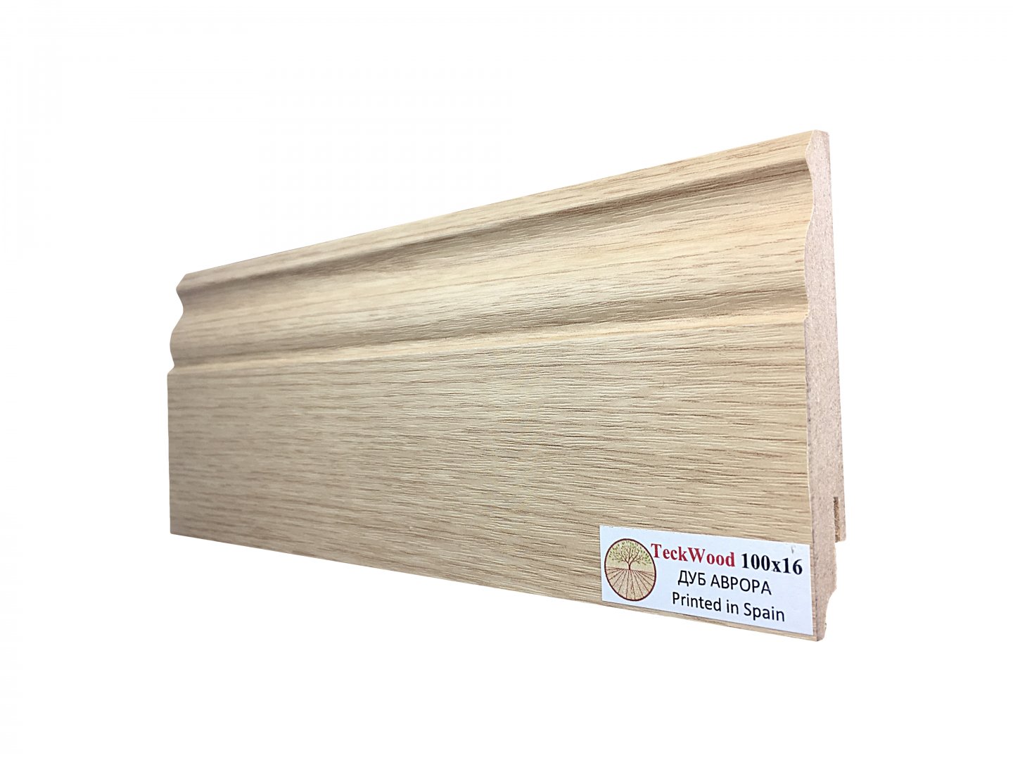 Плинтус ламинированный Teckwood "В цвет" фигурный 2150х100х16