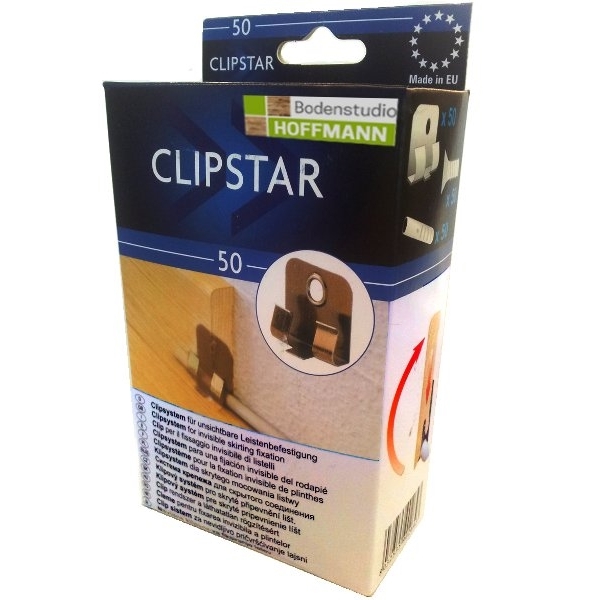 Крепежные клипсы плинтуса Clipstar Металлические с кабель-каналом