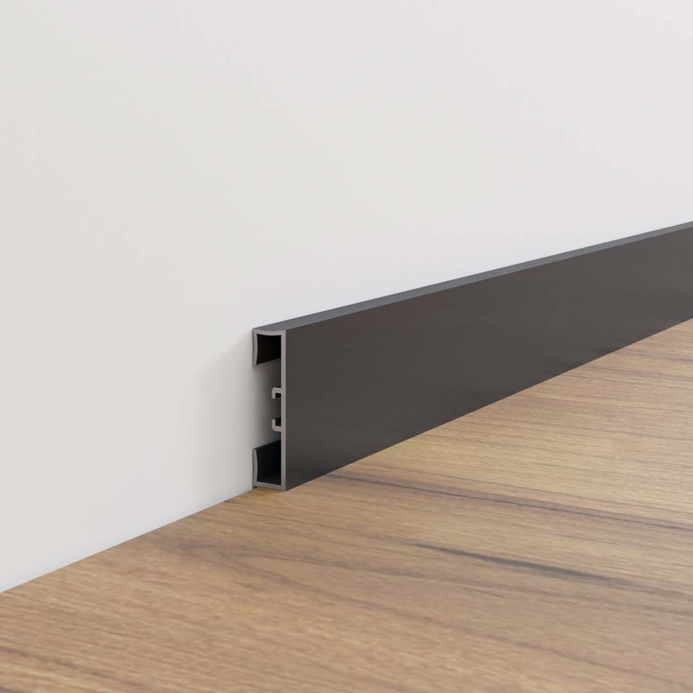 Плинтус алюминиевый AluminiumPro AL13-4037 L60 "брусок" г-образный 2950х60х10