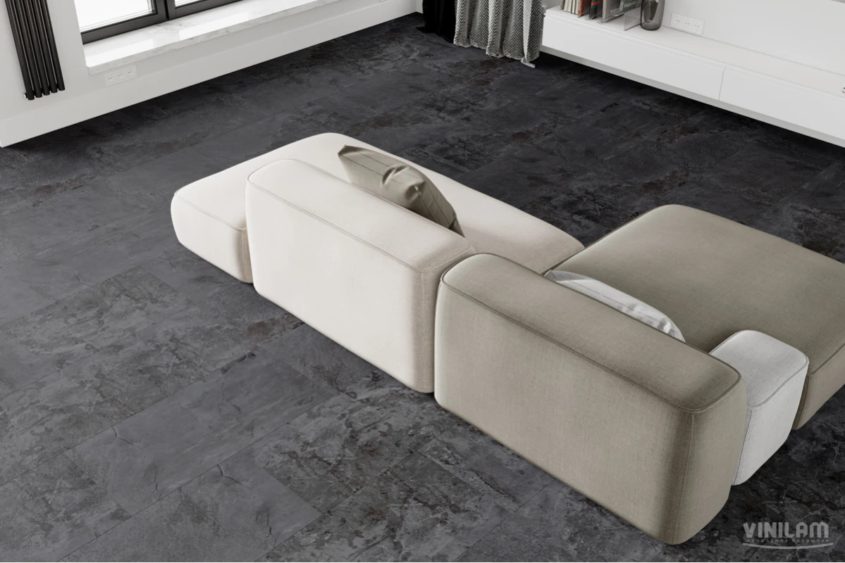 Плитка ПВХ клеевая VINILAM Перуанский Камень Ceramo Stone Glue 950х475х2,5 (4,513м2), 4V микро-фаска
