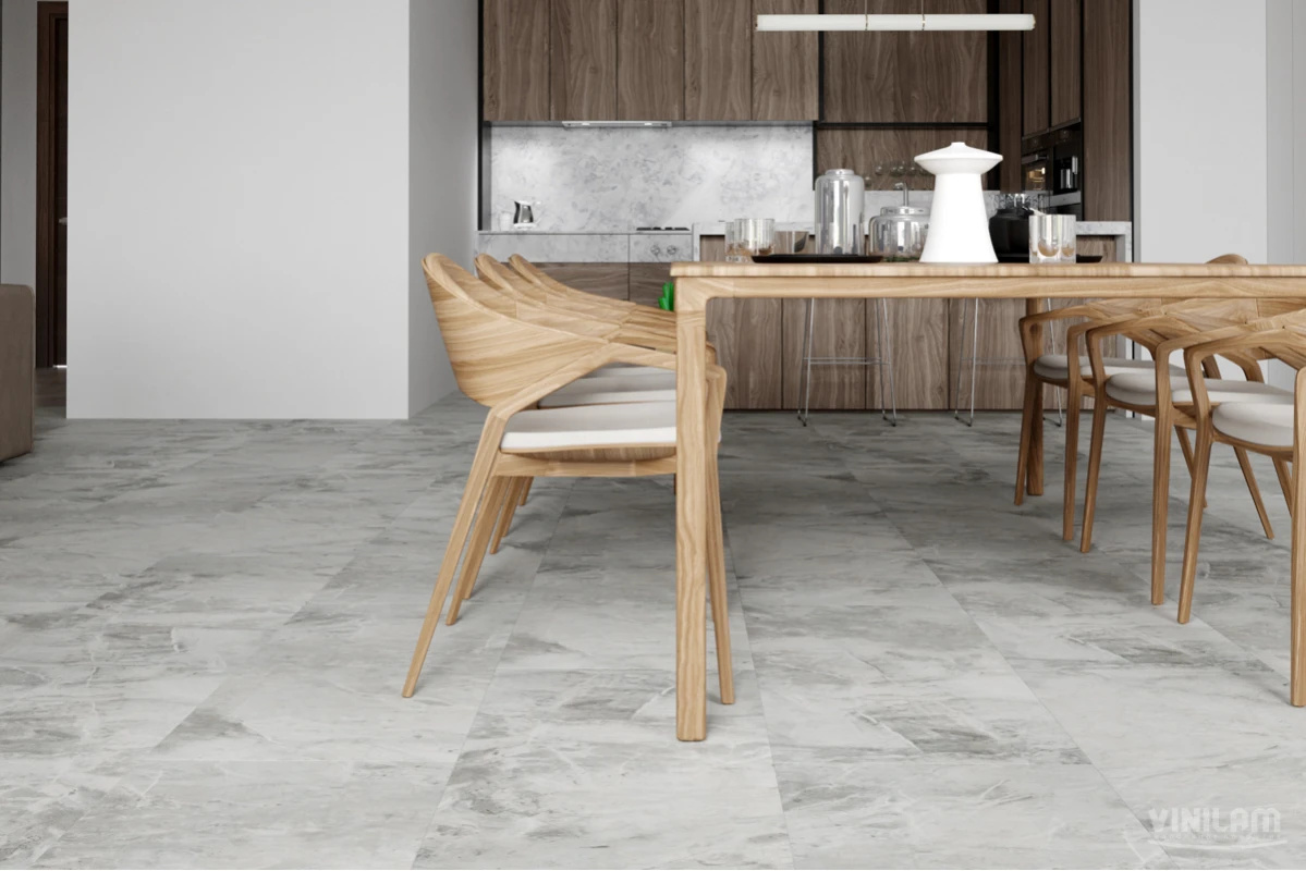 Плитка ПВХ клеевая VINILAM Адриатический Серый Ceramo Stone Glue 950х475х2,5 (4,513м2), 4V микро-фас