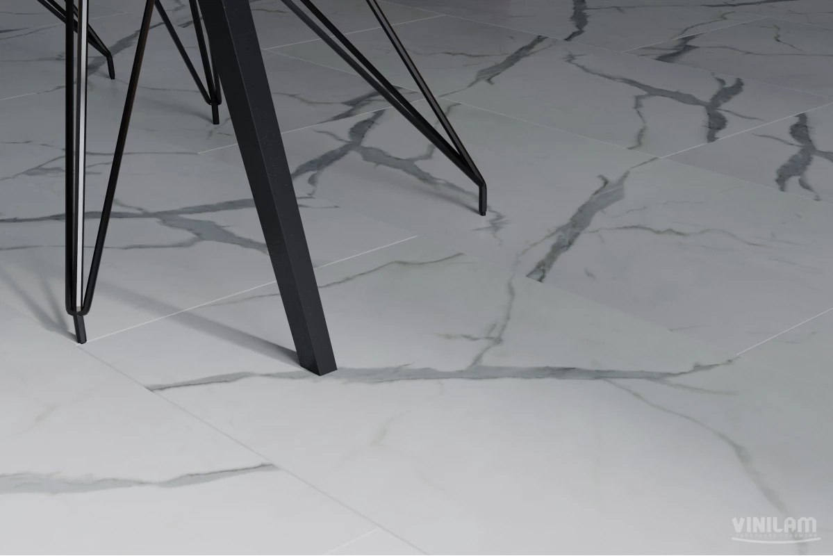 Ламинат SPC замковой VINILAM Греческий Мрамор Ceramo Stone 940х470х6 (2,209м2), с подложкой, 4V микр