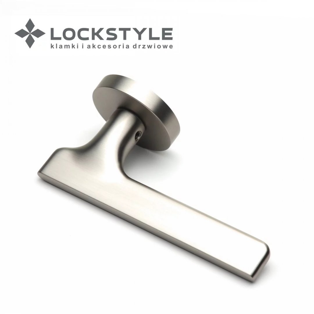 Ручка дверная LOCKSTYLE Mira ZR на круглой розетке (никель мат)