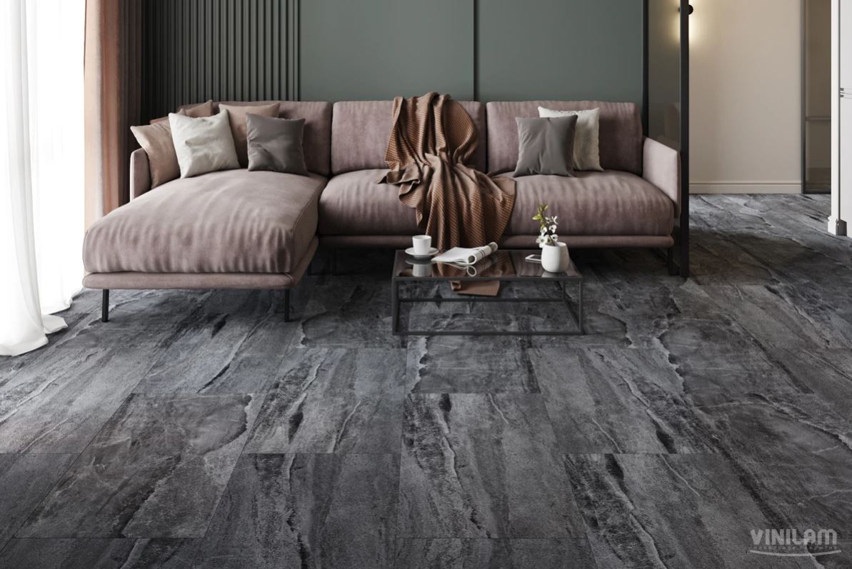 Плитка ПВХ клеевая VINILAM Колумбийский Камень Ceramo Stone Glue 950х475х2,5 (4,513м2), 4V микро-фас