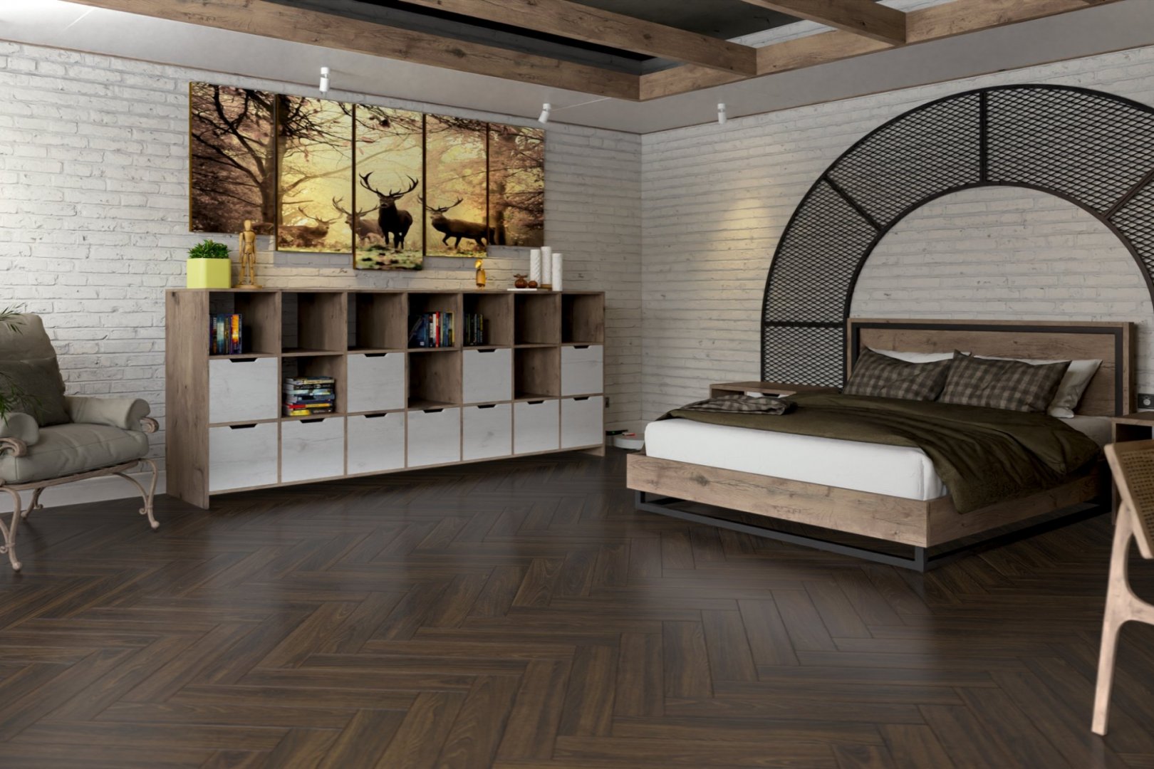 Инженерная доска клеевая Damy Floor Шоколадный Luxury 600х120х15 (1,008м2) лак-UV, 12 слоев, 4V фаск