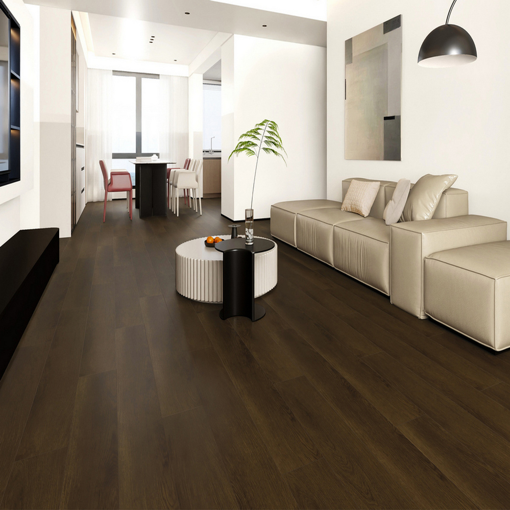 Плитка ПВХ-кварцвинил STRONG STEP Каштан Expert+ 1500х181х5 (2,172м2), 4V фаска