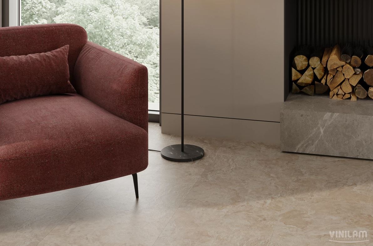 Плитка ПВХ клеевая VINILAM Аравийский Камень Ceramo Stone Glue 950х480х2,5 (4,56м2), 4V микро-фаска