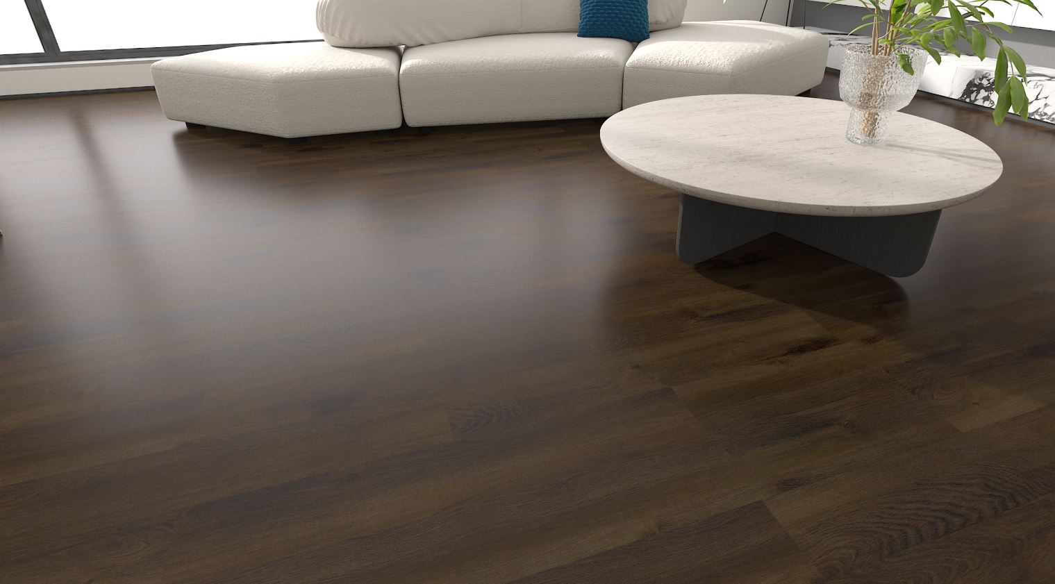 Плитка ПВХ-кварцвинил ONEFLOOR 2036-L LVT клеевая 914,4х152,4х2 (3,9м2), 4V микро-фаска