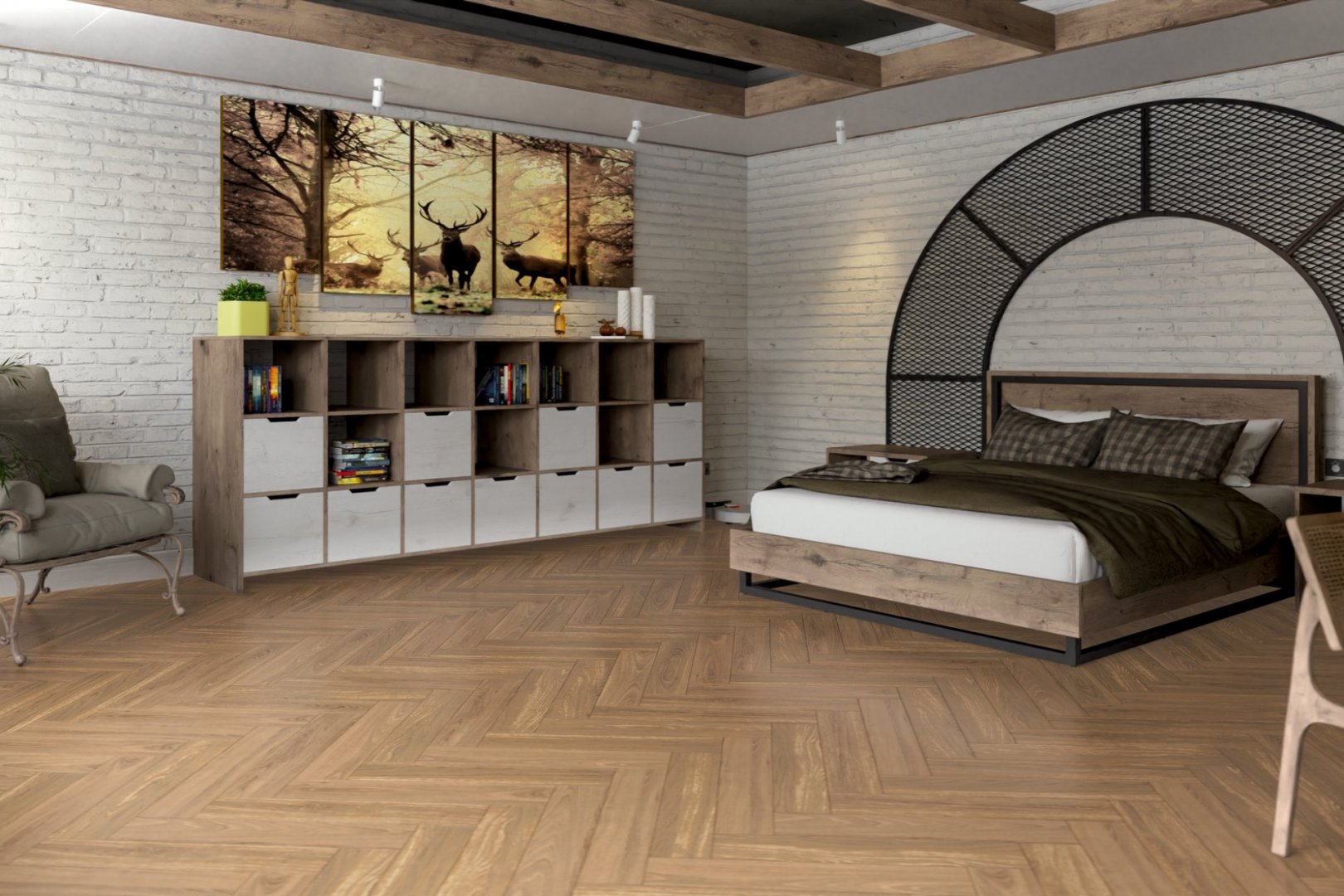 Инженерная доска клеевая Damy Floor Натуральный Luxury 600х120х15 (1,008м2) лак-UV, 12 слоев, 4V фас