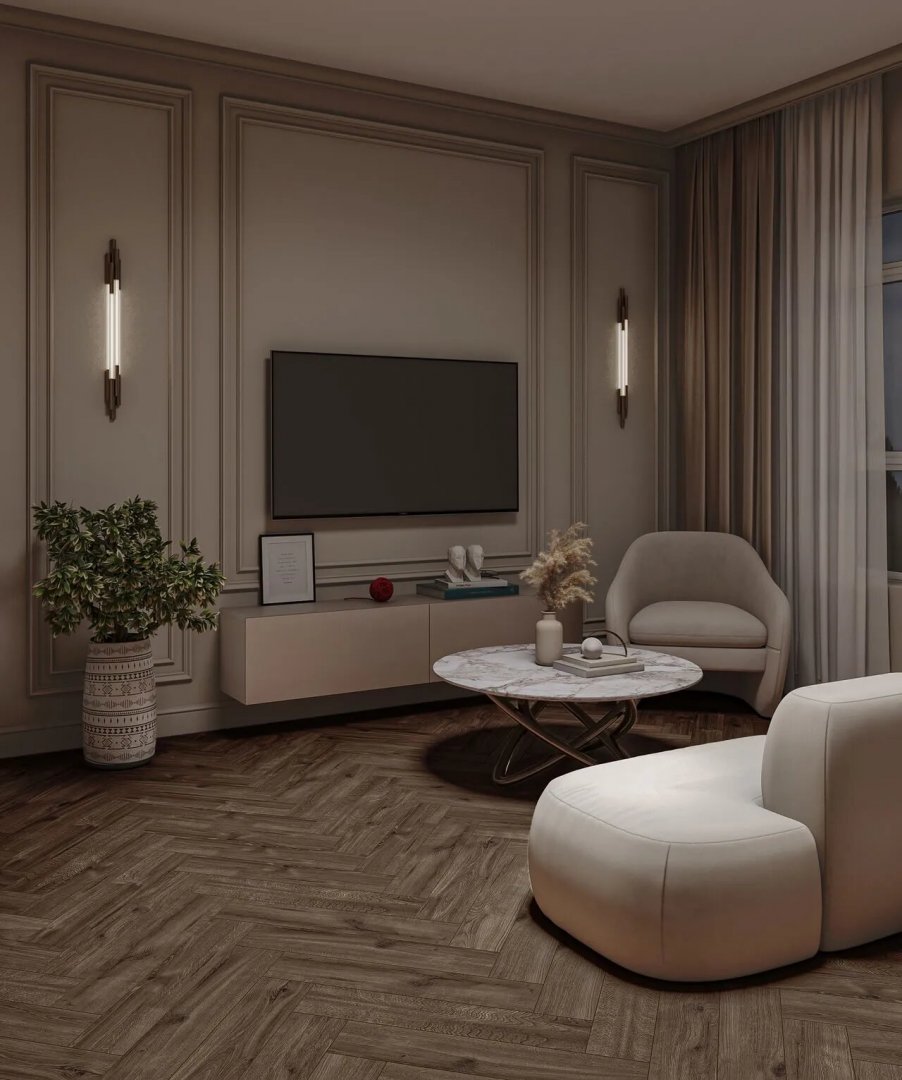 Ламинат My Step Дуб Сальта MS3910 Herringbone Manor+ 643х131х10 (0,926м2), замок (Megaloc Aqua Prote