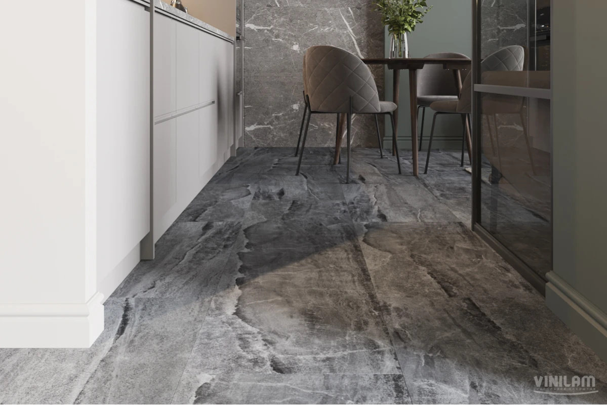 Плитка ПВХ клеевая VINILAM Колумбийский Камень Ceramo Stone Glue 950х475х2,5 (4,513м2), 4V микро-фас