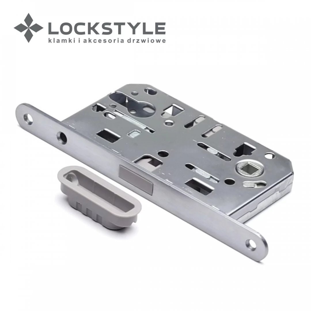 Замок под ключевой цилиндр с магнит-язычком LOCKSTYLE М411C (тип AGB) (с ответной планкой) (хром мат)