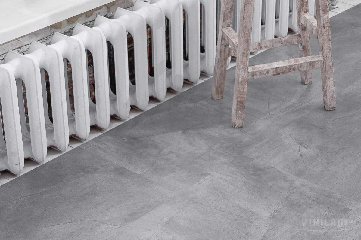 Плитка ПВХ клеевая VINILAM Серый Бетон Ceramo Stone Glue 950х480х2,5 (4,56м2), 4V микро-фаска