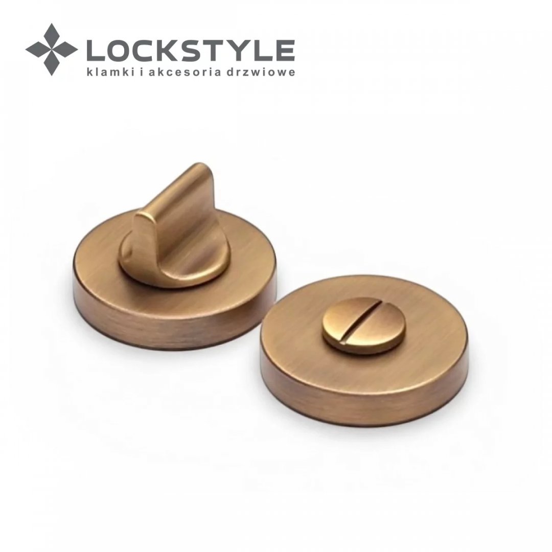 Завертка замка LOCKSTYLE WC ZR на круглой розетке (бронза французская)