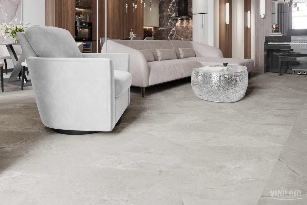 Плитка ПВХ клеевая VINILAM Тосканский Камень Ceramo Stone Glue 950х475х2,5 (4,513м2), 4V микро-фаска